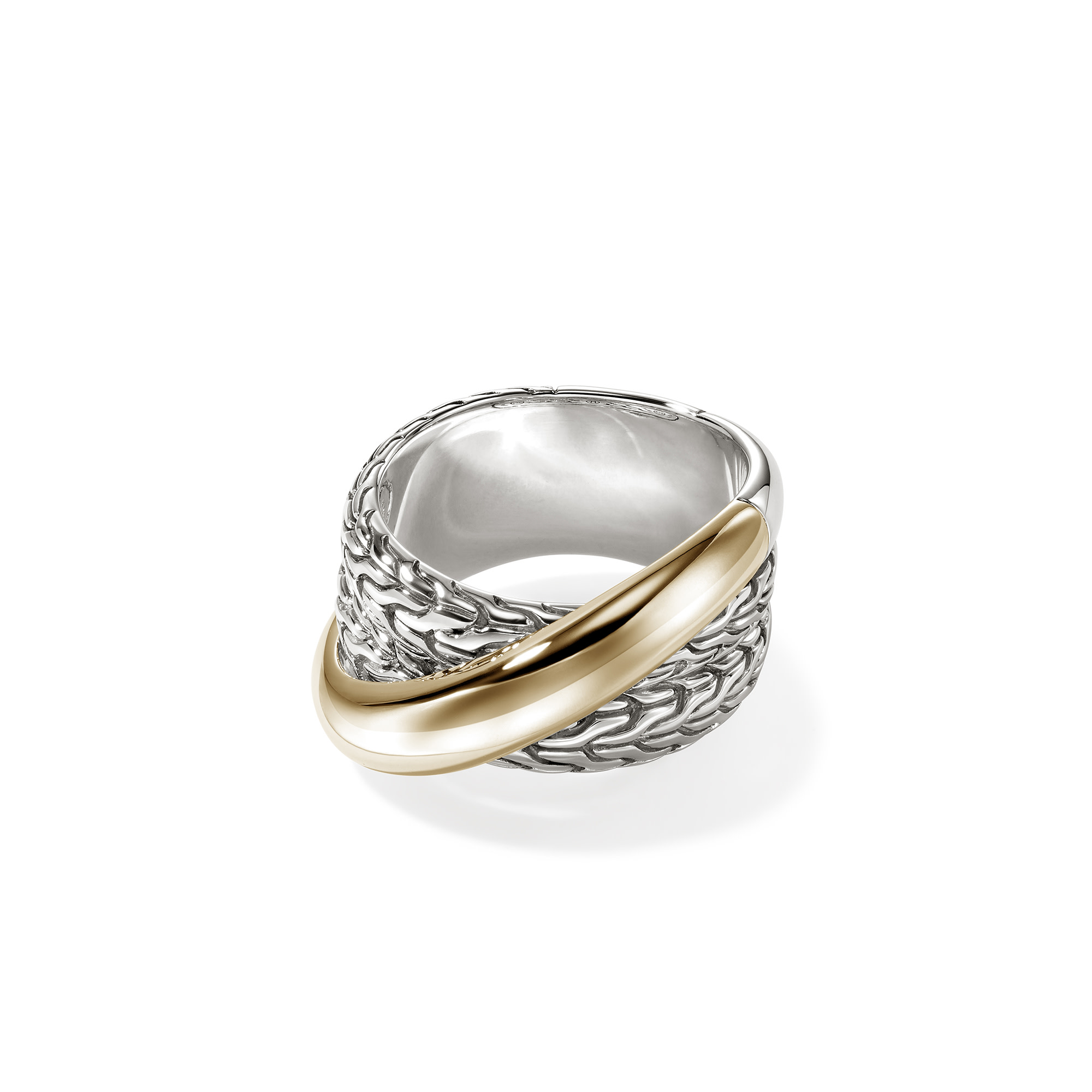 JOHN HARDY JH Essential Crossover Ring, Gold, Sterling Silver
