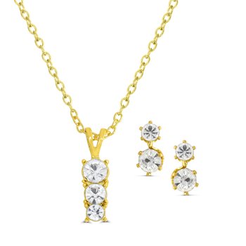 Vintage Crystal Jewelry Set S618-SNE0322_SET