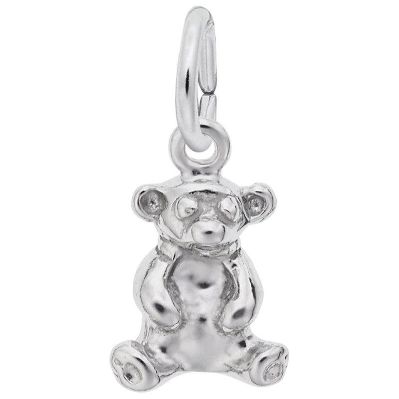 Rembrandt Sterling Silver Turtle Charm - Rhodium Plated, 0.79 Inches, Lifetime Guarantee