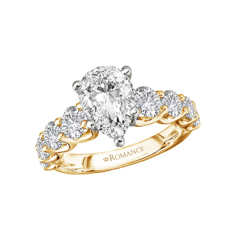 Romance Diamond Band Semi-Mount Engagement Ring 117848