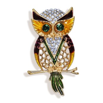 Multicolor Owl Brooch JO14-10