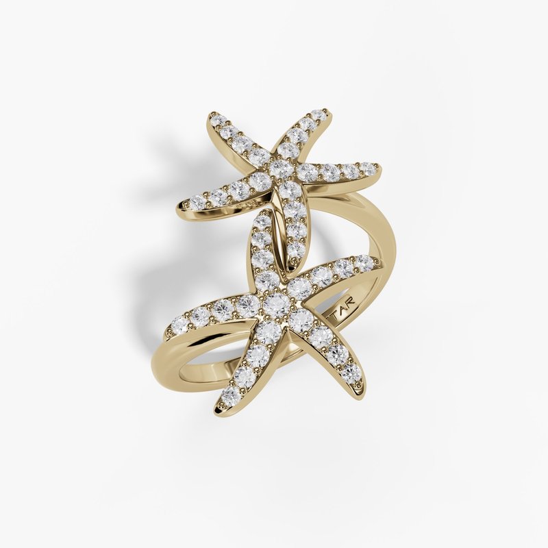 2 Starfish Diamond Ring R15511 - Costar
