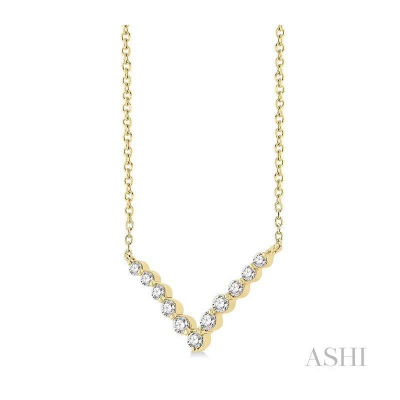 ASHI Chevron Diamond Necklace 996JQWJFGNKYG - Wiggins Jewelers
