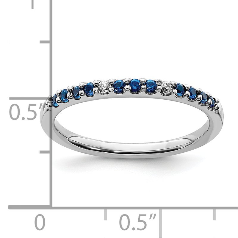 メリー様 Quality Gold 14k White Gold Diamond and Emerald Band RM5738