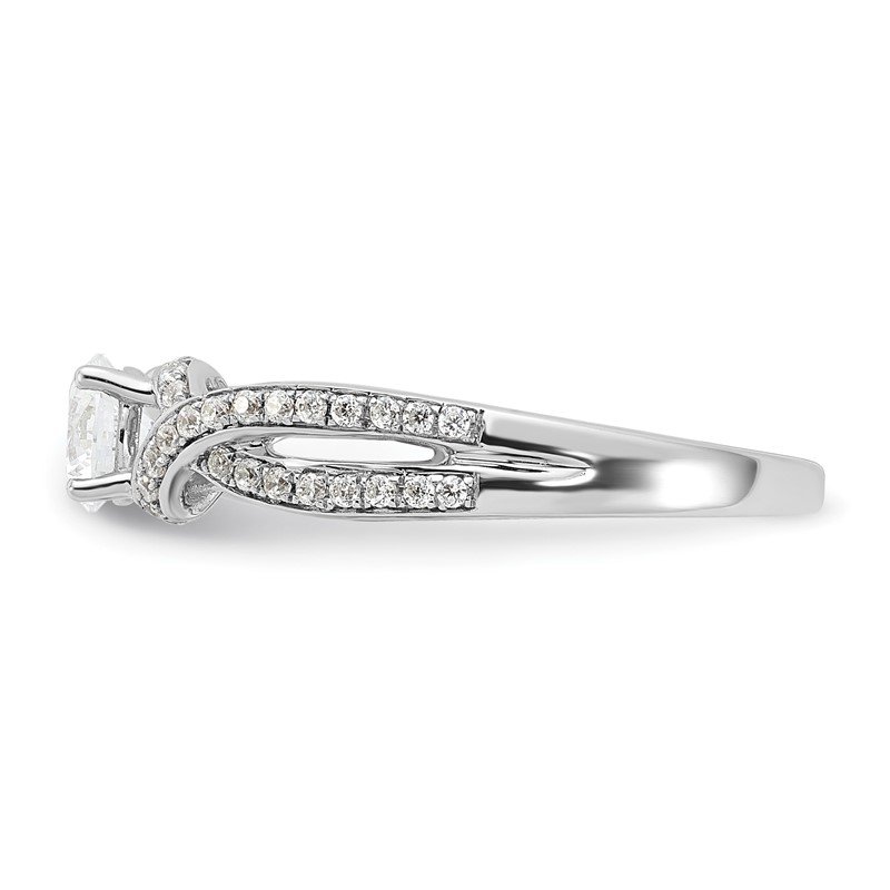 10k White Gold Lab Grown Diamond SI1/SI2, G H I, Halo Twist Engagement Ring 10k White Gold Lab Grown Diamond SI1/SI2, G H I, Halo Twist Engagement Ring