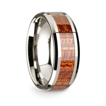 Thorsten YUKON Beveled Black retailer Ceramic Ring With Black Walnut Wood Inlay -