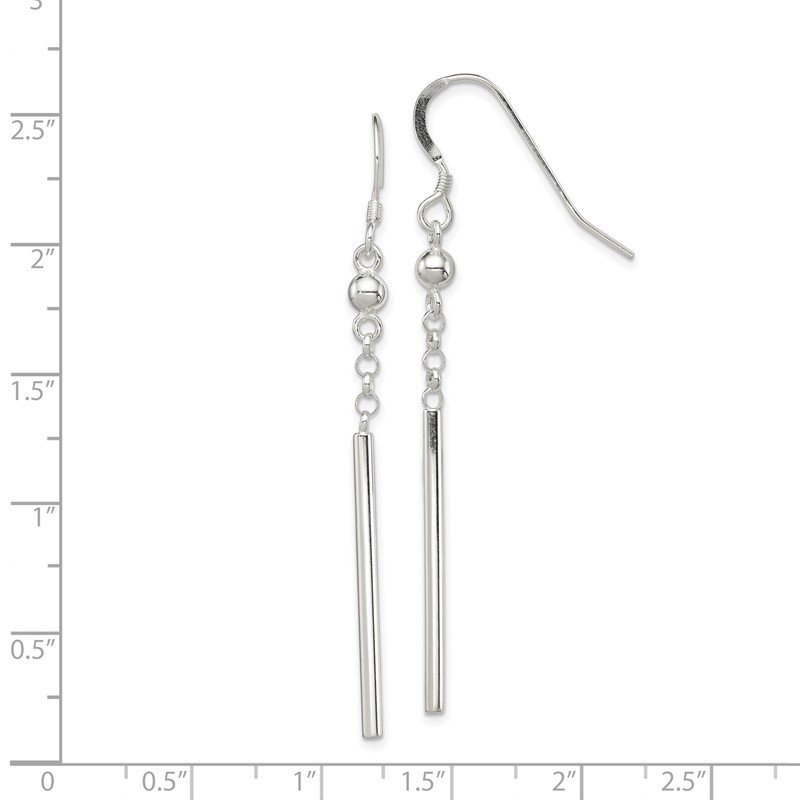 Silver bar dangle earrings discount