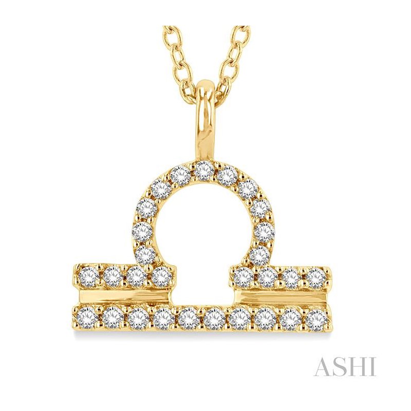 ASHI Libra Zodiac Diamond Pendant 635Y8BETSPDYG-LIBR - Beré