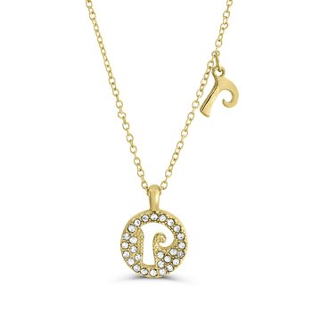 Goldtone Sparkly Hollow P Pendant Z124-LN5495P
