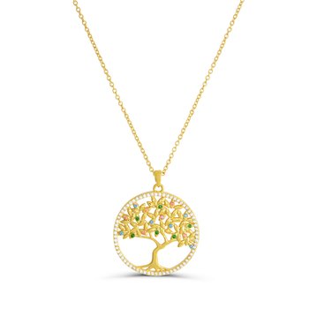 Multicolor Tree of Life Pendant Y426-CN02343C01