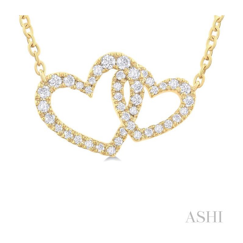 ASHI Silver Heart Shape Diamond Fashion Pendant