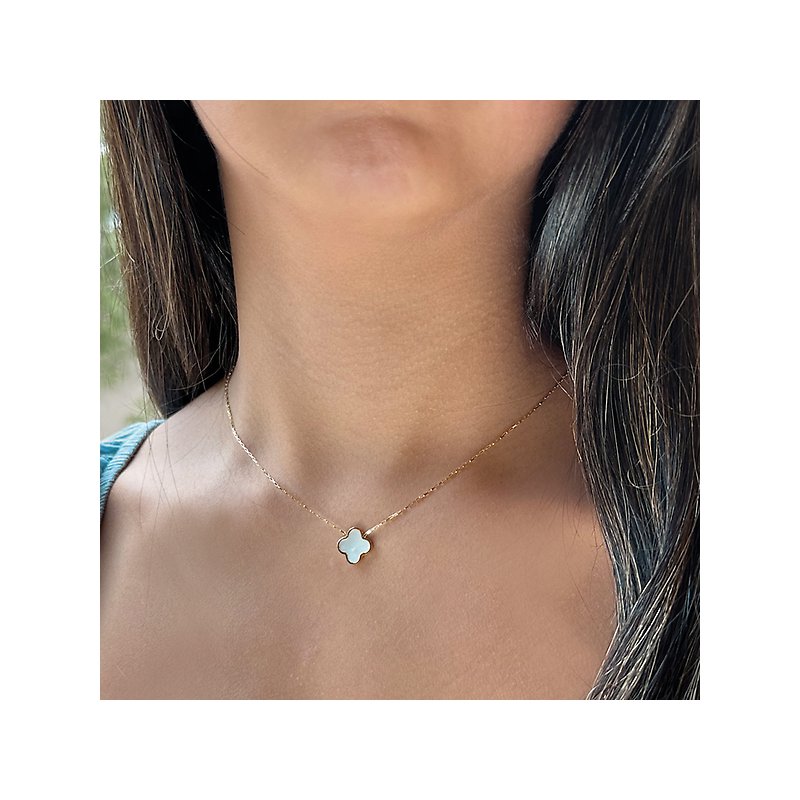 Tesoro Italian 14kt Gold Mother of Pearl Necklace 360030