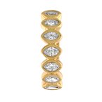 Shefi Diamonds 14K Yellow Gold Horizontal Bezel Set Marquise Cut Hoops Diamond Earrings 0.98 Ctw 7676801D