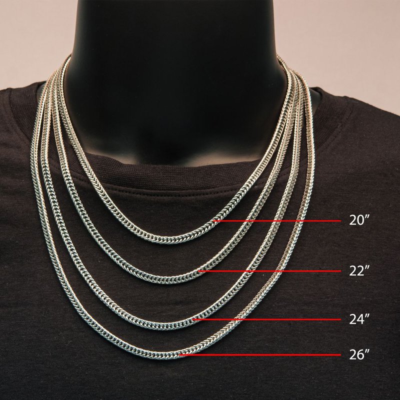 INOX Jewelry 4mm Steel Foxtail Chain Necklace NSTC2004 - Paramount