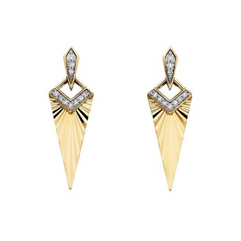 Sunburst Chevron Earrings .07tw JIL14B3414D