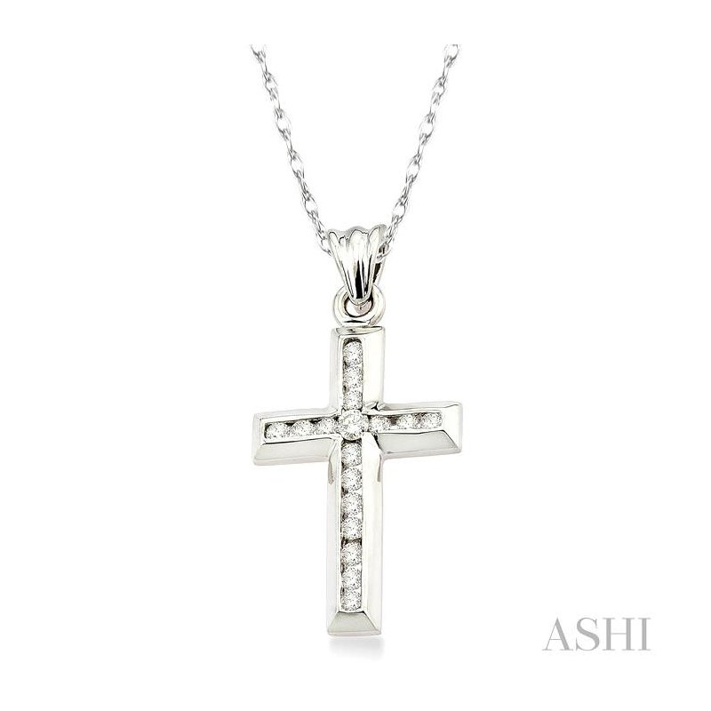 ASHI Channel Set Cross Diamond Pendant 95116WJTXPDW ASHI Channel Set Cross Diamond Pendant 95116WJTXPDW