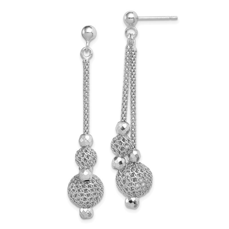 Polished Bead and Chain Drop Earrings Gold-plated Sterling Silver Polished Bead and Chain Drop Earrings Gold-plated Sterling Silver