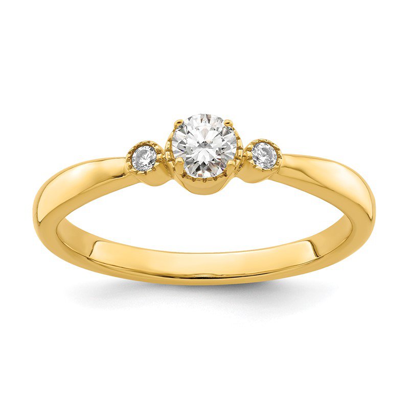 14k Yellow Gold First Promise Lab Grown Diamond VS/SI FGH Petite Engagement Ring 14k Yellow Gold First Promise Lab Grown Diamond VS/SI FGH Petite Engagement Ring
