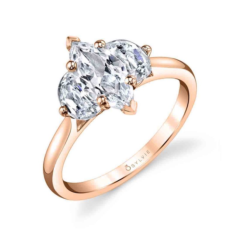 トランプ Remedies Madison x Schneider Sylvie Three Stone Marquise Engagement Ring - Melisandre