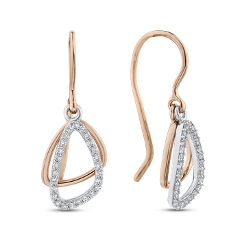 Essentials 10K White Gold 1/3 ct White Diamond Teardrop