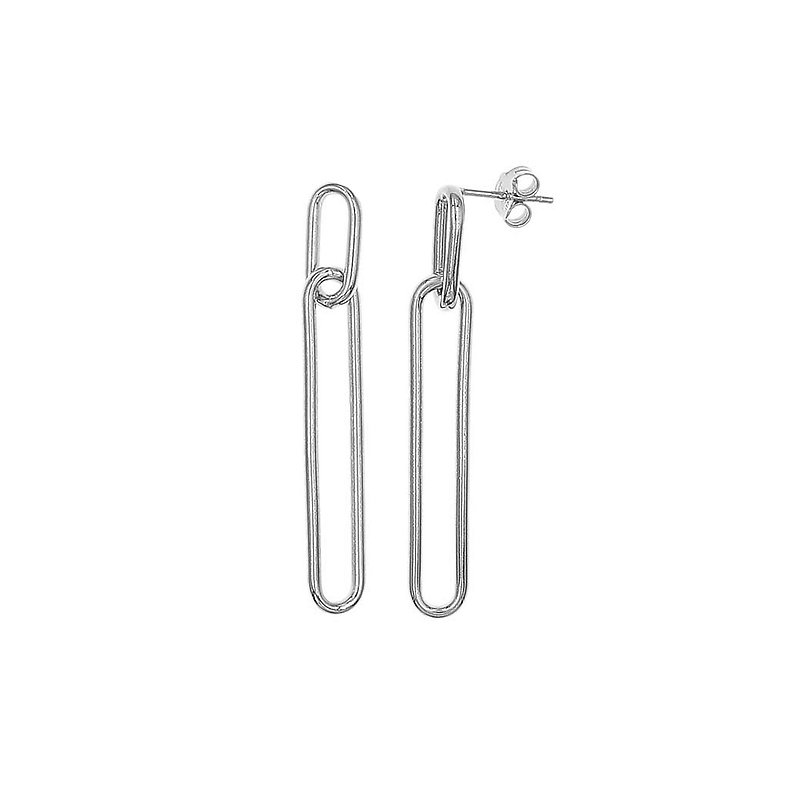 KIM & Co. IItalian Sterling Silver Paperclip Earrings 826589