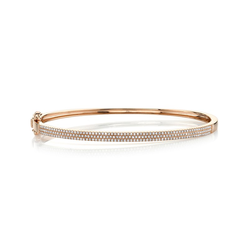 Shy Creation 0.52Ct 14K R/G Diamond Pave Bangle SC55002257Z