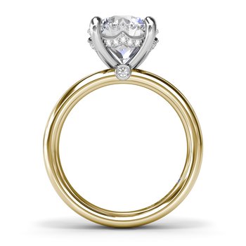 Classic Wide Band Diamond Engagement Ring S4430