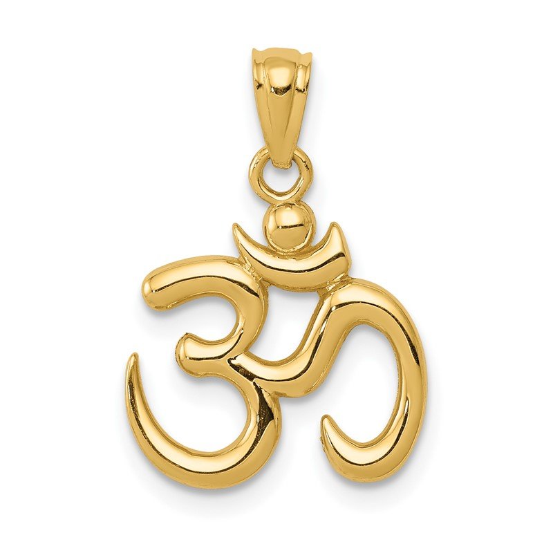 14k Polished Om Symbol Pendant 14k Polished Om Symbol Pendant
