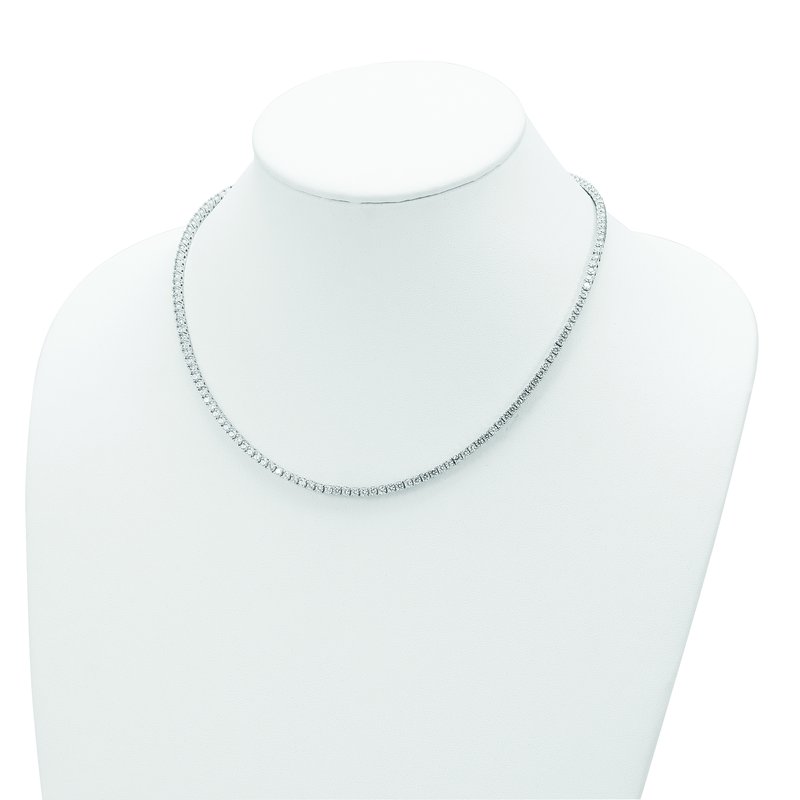 Cheryl M Sterling Silver CZ Black Cats Necklace