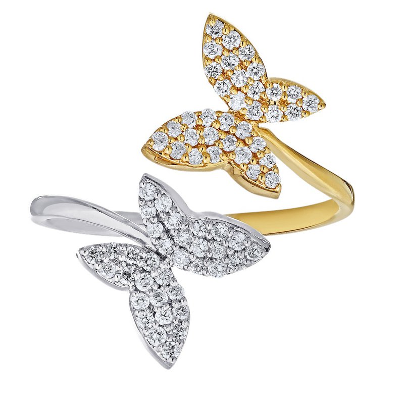 Shefi Diamonds ZooLightful™ 14k Two Tone Bypass with Pave