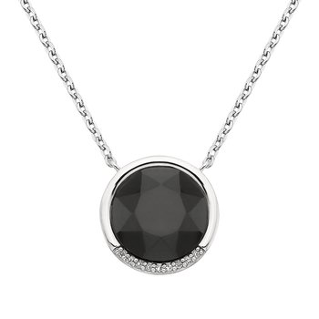 Onyx and Wht Topaz Neck ASPSSA2624NF