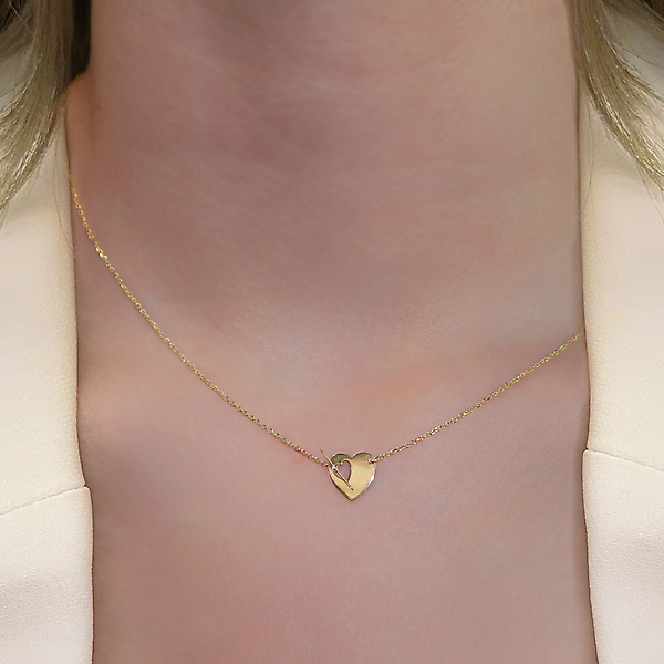 Tesoro Italian 14kt Gold Toggle Heart Necklace 360005-NY - Lowe's
