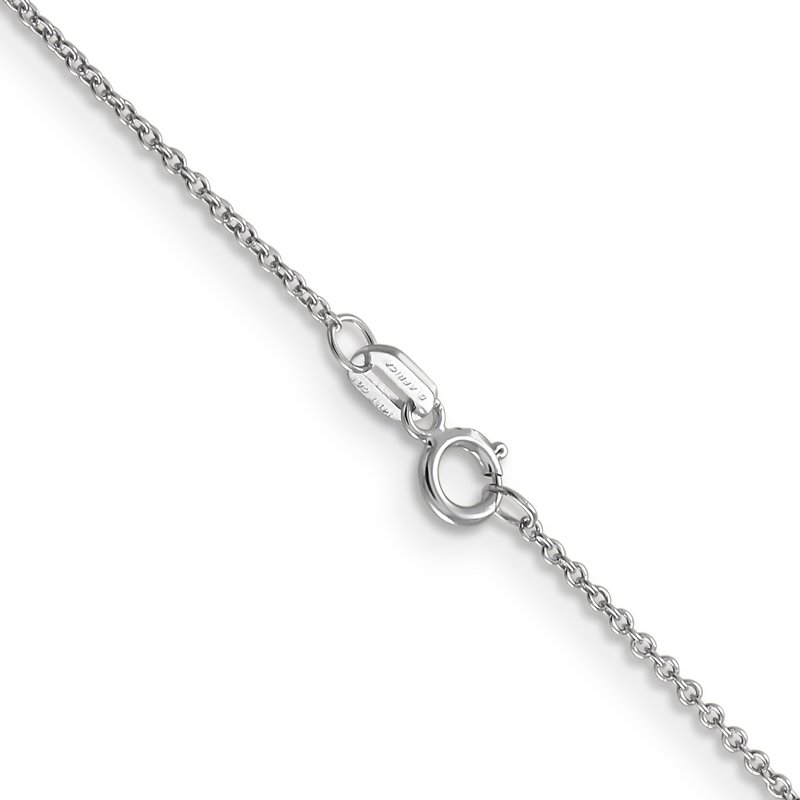 14K White Gold .9mm Cable Chain with Spring Ring Clasp 14K White Gold .9mm Cable Chain with Spring Ring Clasp