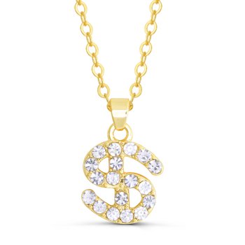 Goldtone Cancer Crystal Pendant Z124-LN4527