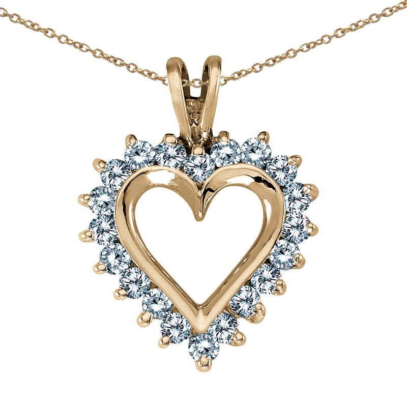 Hotsell 14k and diamond heart pendant