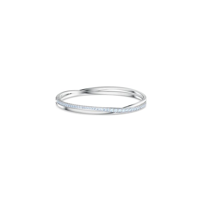 Twist Rows Bracelet, Blue, Rhodium plated 5582810 - Jeffrey