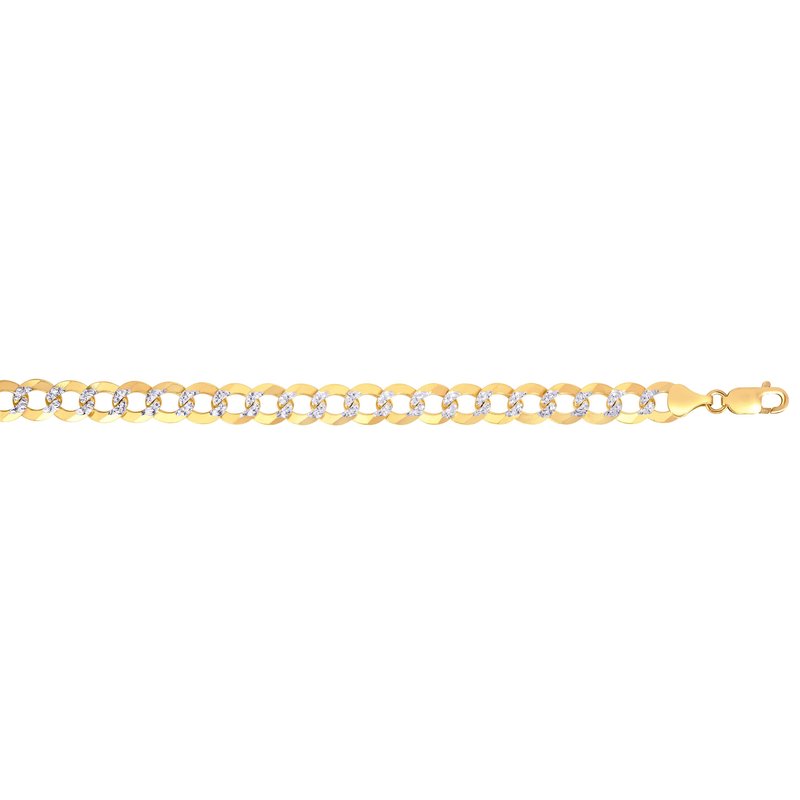 Royal Chain Royal Chain 14K Gold 12.18mm White Pave Curb Chain CPC310-0875 - Windy ...