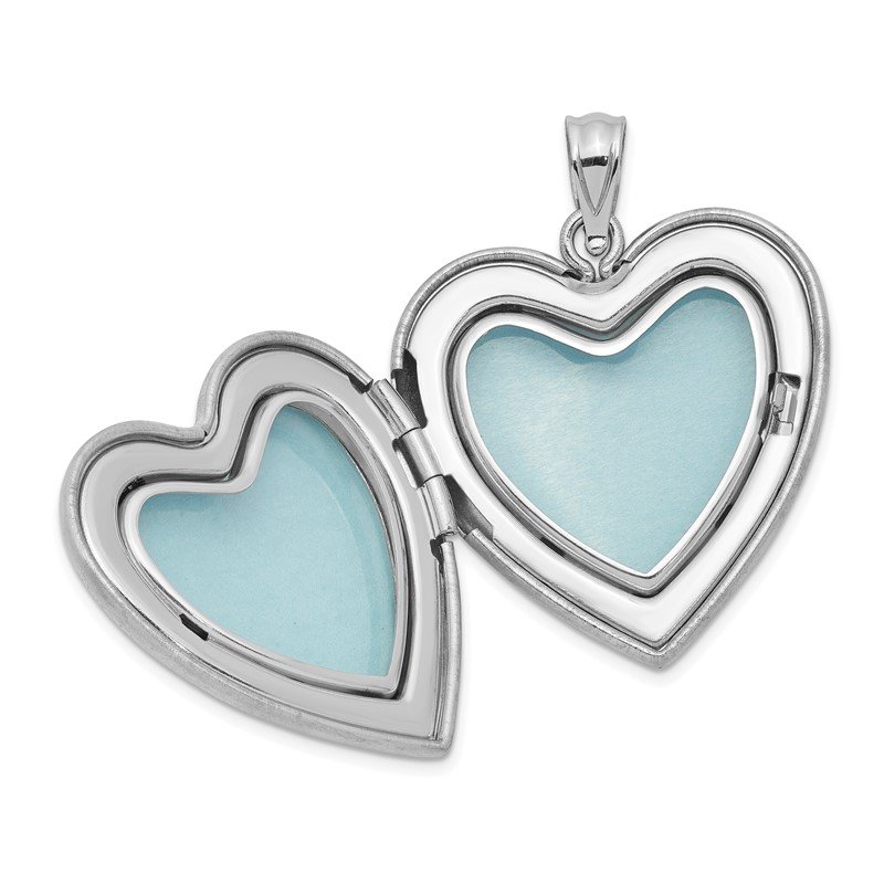 Sterling Silver 'I Love You' Rose Heart Mother & Daughter Locket Set Sterling Silver 'I Love You' Rose Heart Mother & Daughter Locket Set