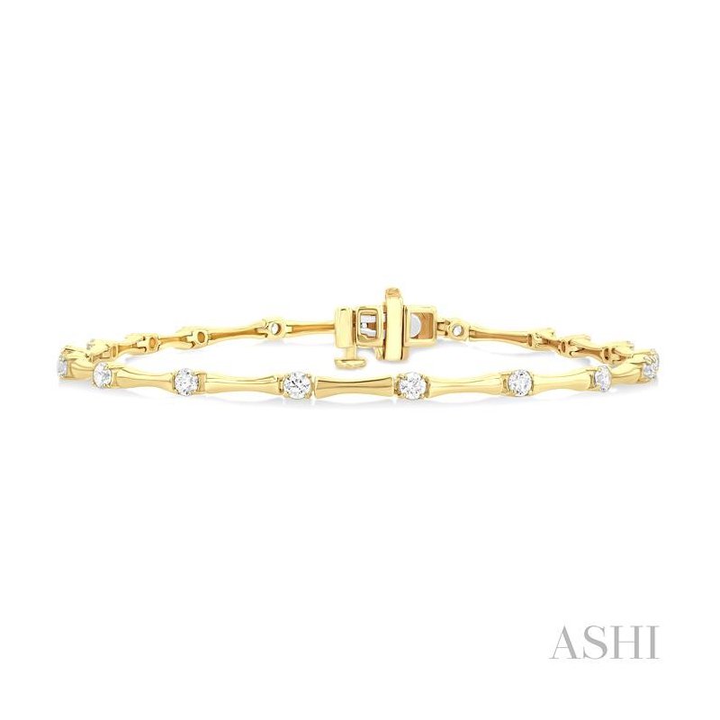 ASHI Diamond Fashion Bamboo Bracelet 70741JNFGYG - Nyman