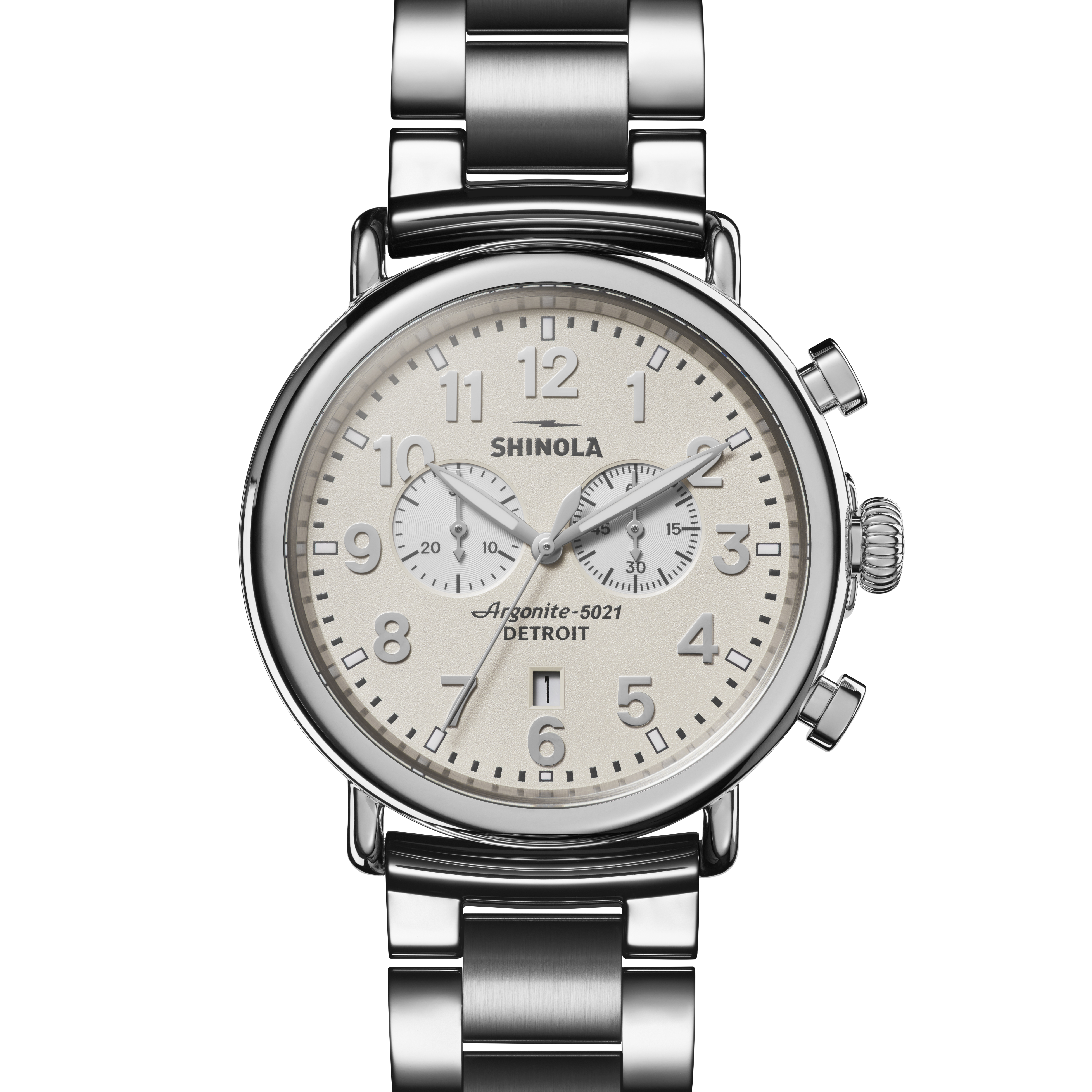 s.de.shinoさん9-1-5 Shinola The Runwell Chrono 47mm White Tan | Watches.com