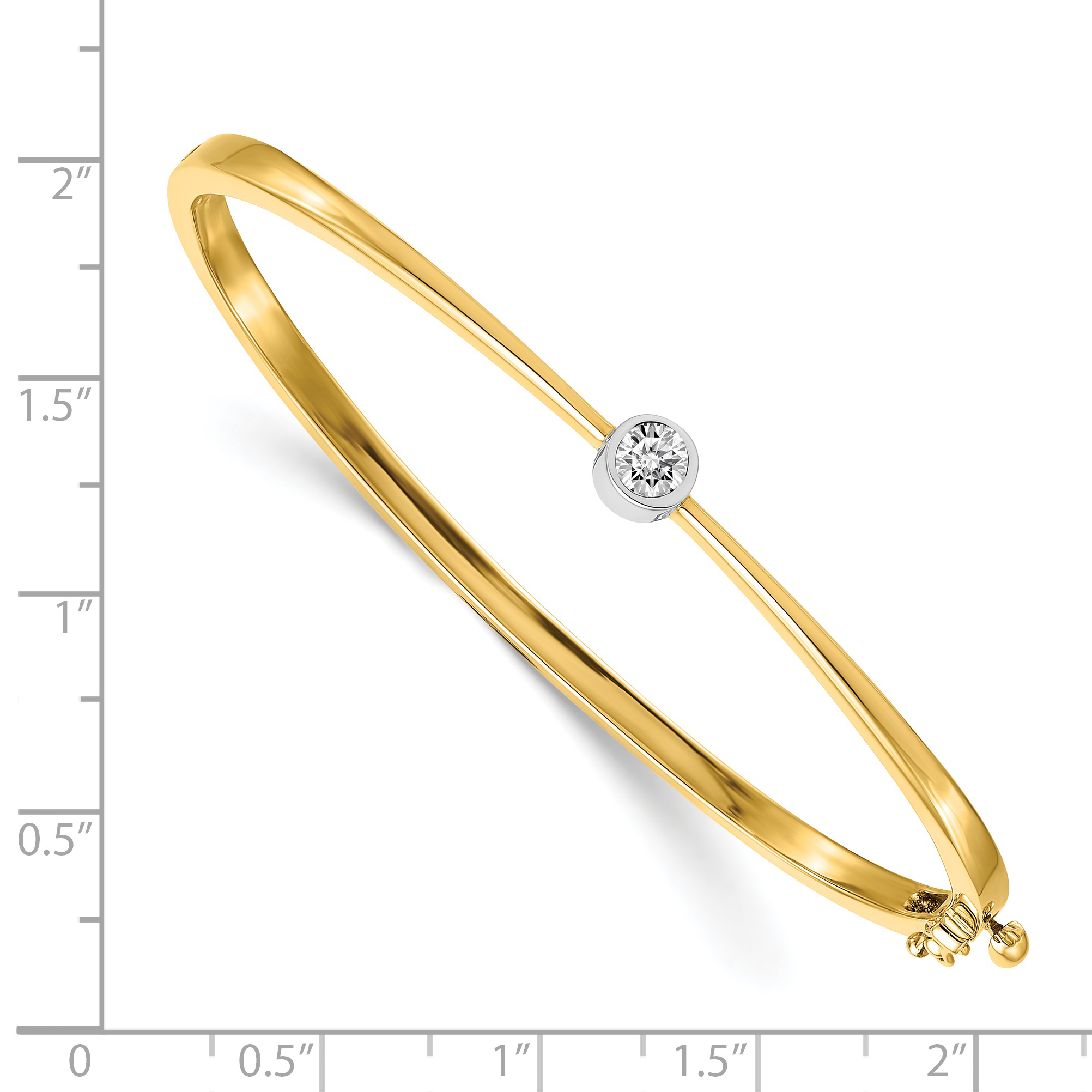 Quality Gold 14k Two-tone Complete 1/4 carat VS Diamond Hinged