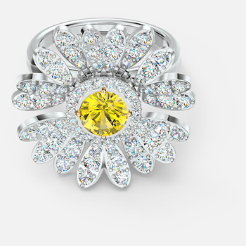 Eternal Flower Ring, Yellow, Mixed metal finish 5520366