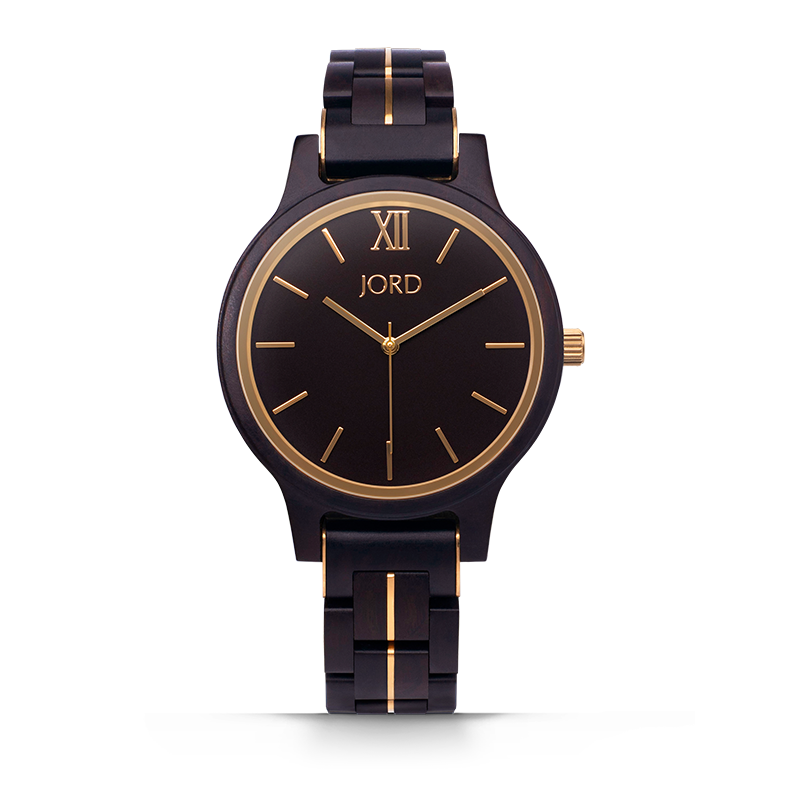 Jord Watches Ebony & Gold J049Q01U - The Diamond Family display picture 3
