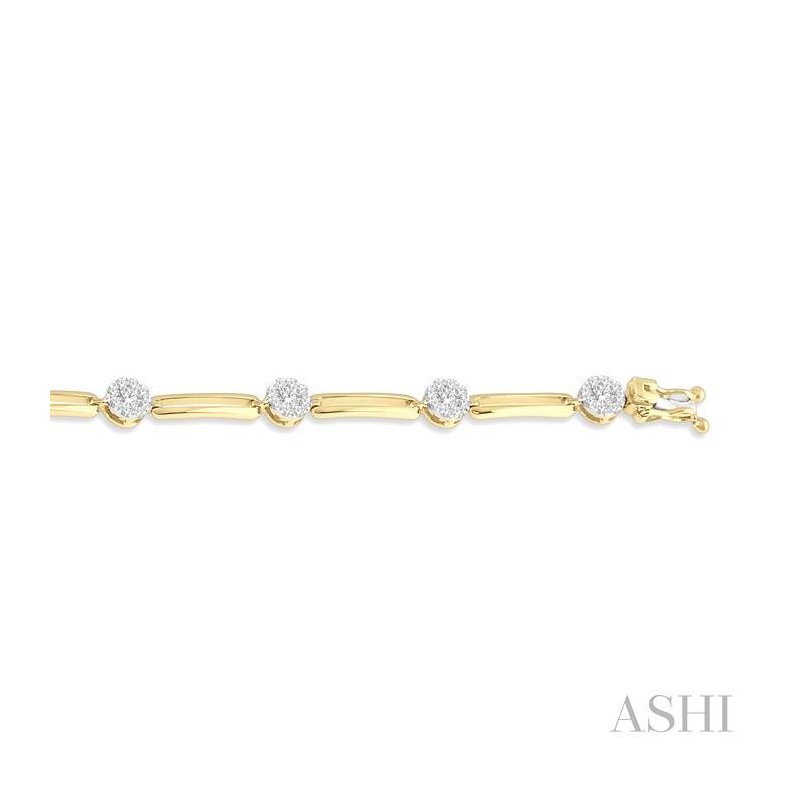 ASHI Paperclip Lovebright Diamond Fashion Bracelet ASHI Paperclip Lovebright Diamond Fashion Bracelet