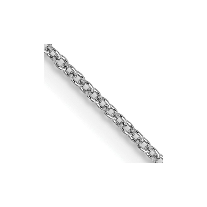 14K White Gold .9mm Cable Chain with Spring Ring Clasp 14K White Gold .9mm Cable Chain with Spring Ring Clasp