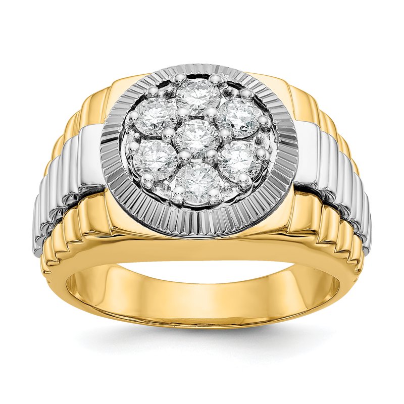 True Origin 14ktt TRUE ORIGIN Lab Grown VS+, F+ Diamond men's ring ...