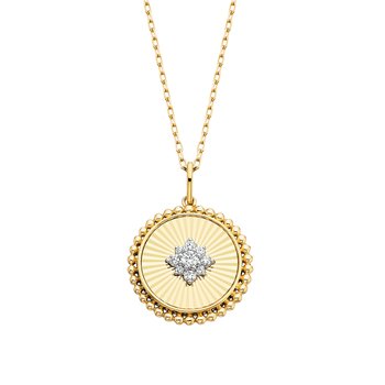 Sunburst Medalion Pendant .10tw TJC10B3426D