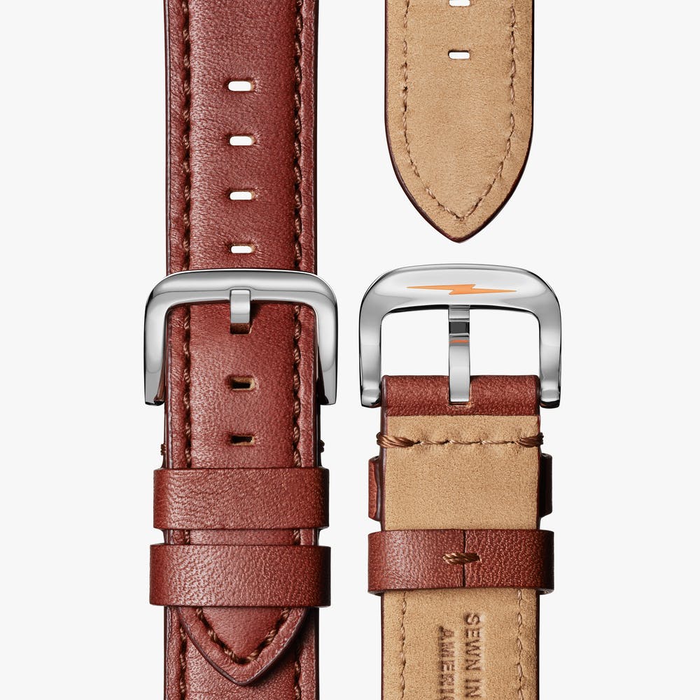 Shinola Runwell Automatic 45mm, Dark Cognac Leather Strap
