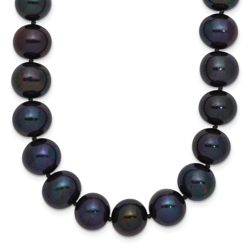 14K Gold White 10-11mm Freshwater Cultured Pearl Necklace