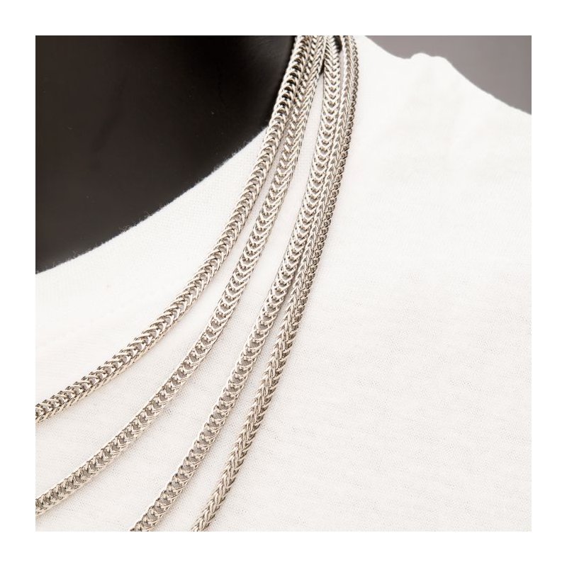 INOX Jewelry 4mm Steel Foxtail Chain Necklace NSTC2004 - Paramount